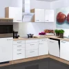 Flex-Well Exclusiv Winkelküchen|Kochfelder<Winkelküche Valero 280x170 cm Hochglanz Weiß-Sonoma Eiche NB
