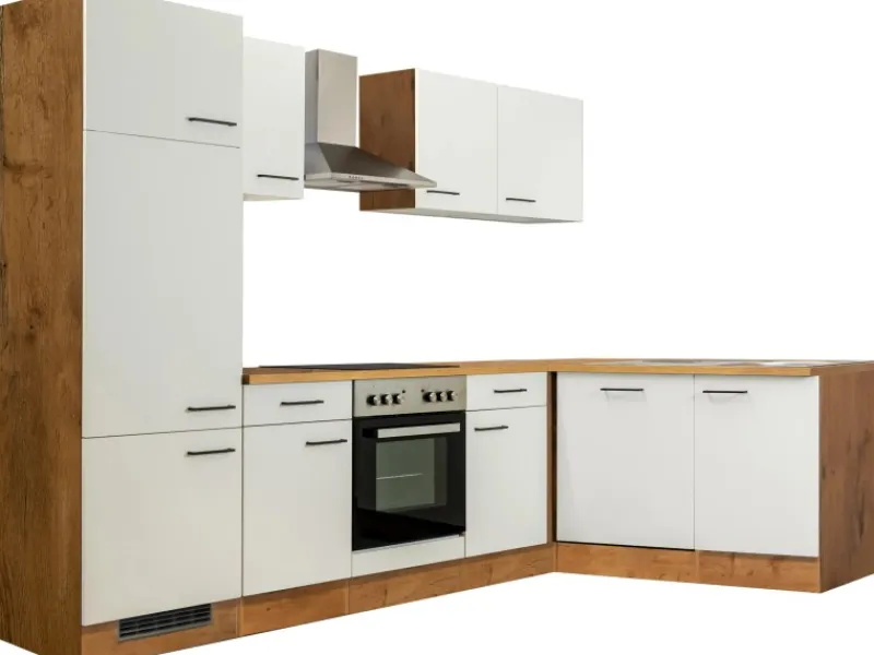 Flex-Well Exclusiv Winkelküche Vintea 280x170 cm Magnolia-Lancelot Oak< Winkelküchen|Einbauküchen