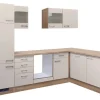 Flex-Well Exclusiv Winkelküche Orlando 280 cm ohne E-Geräte Kaschmir Glanz< Winkelküchen|Küchenschränke