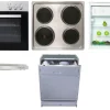 Flex-Well Küchengeräte-Set 3 Herd Kühlschrank Geschirrspüler + Dunstabzugshaube< Backöfen|Herde