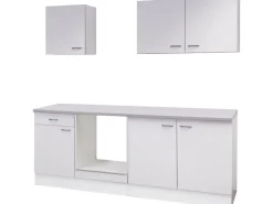 Flex-Well Classic Flex-Well Küchenzeile 210 cm ohne E-Geräte Wito Weiß< Einbauküchen|Küchenschränke