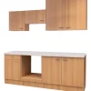 Flex-Well Classic Flex-Well Küchenzeile 210 cm ohne E-Geräte Nano Buche< Einbauküchen|Küchenschränke