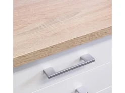 Flex-Well Classic Flex-Well Küchenzeile Florida 280 cm Weiß Matt - Sonoma Eiche< Einbauküchen|Küchenschränke