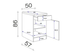 Best Flex-Well Exclusiv Flex-Well Küchenzeile Lara 270 cm Anthrazit San Remo Eiche hell