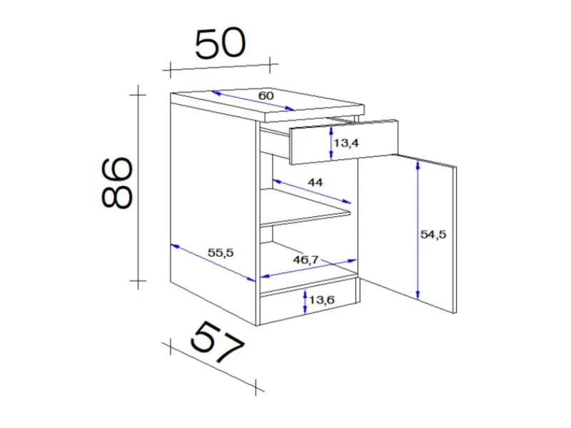 Best Flex-Well Exclusiv Flex-Well Küchenzeile Lara 270 cm Anthrazit San Remo Eiche hell