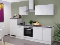 Flex-Well Classic Flex-Well Küchenzeile Lucca 280 cm Weiß< Einbauküchen|Kochfelder