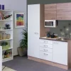 Flex-Well Classic Flex-Well Singleküche 150 cm Florida Weiß-Sonoma Eich< Single-Küchen|Pantryküchen