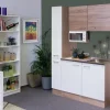 Flex-Well Classic Flex-Well Singleküche 130 cm Florida Weiß-Sonoma Eiche< Single-Küchen|Pantryküchen