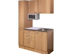 Flex-Well Classic Flex-Well Singleküche 130 cm Nano Buche< Single-Küchen|Miniküchen