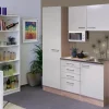 Flex-Well Exclusiv Flex-Well Singleküche 150 cm Orlando Kaschmir Glanz-Sonome Eiche< Single-Küchen|Pantryküchen