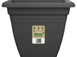 Online Florus Pflanztopf Mediterran Quadro 40 cm x 40 cm x 32 cm Anthrazit