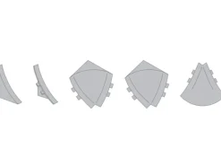 Formteile-Set Wandabschlussleiste Micro Bianco< Küchenrückwände