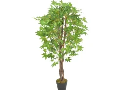 furnicato Künstliche Pflanze Ahornbaum mit Topf Grün 120 cm< Töpfe