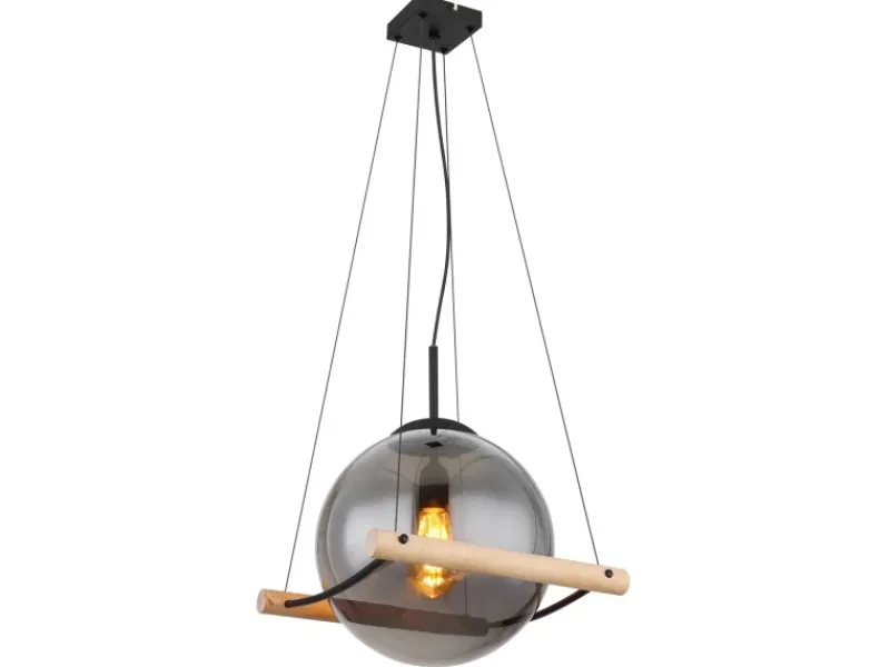 Globo Kücheninseln<Hängeleuchte Leona Schwarz Ø 30 cm