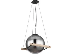 Globo Kücheninseln<Hängeleuchte Leona Schwarz Ø 30 cm