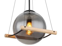 Globo Kücheninseln<Hängeleuchte Leona Schwarz Ø 30 cm