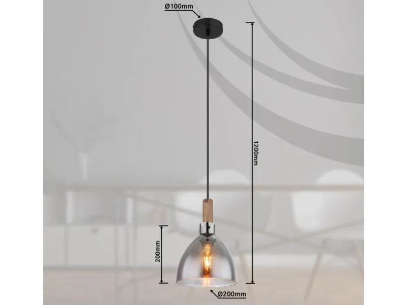 Online Globo Hängeleuchte Mattea Schwarz Ø 20 cm