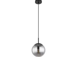 Globo Kücheninseln<Hängeleuchte Samos Schwarz/Rauchfarben Ø 20 cm