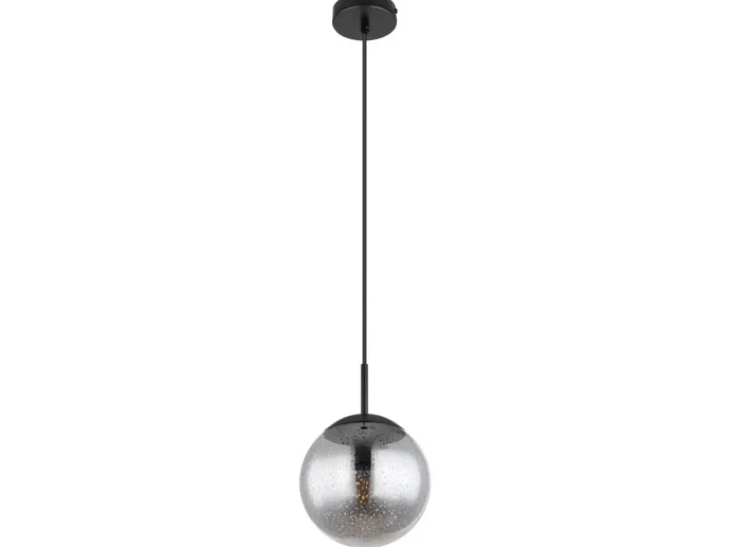 Globo Kücheninseln<Hängeleuchte Samos Schwarz/Rauchfarben Ø 20 cm