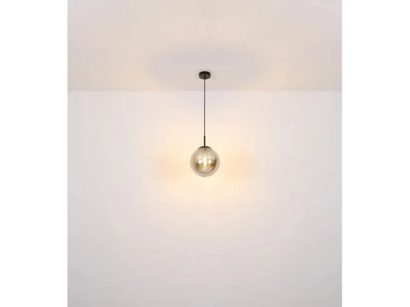 Globo Kücheninseln<Hängeleuchte Samos Schwarz/Rauchfarben Ø 20 cm