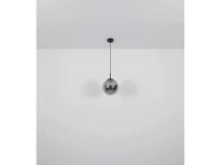 Globo Kücheninseln<Hängeleuchte Samos Schwarz/Rauchfarben Ø 20 cm