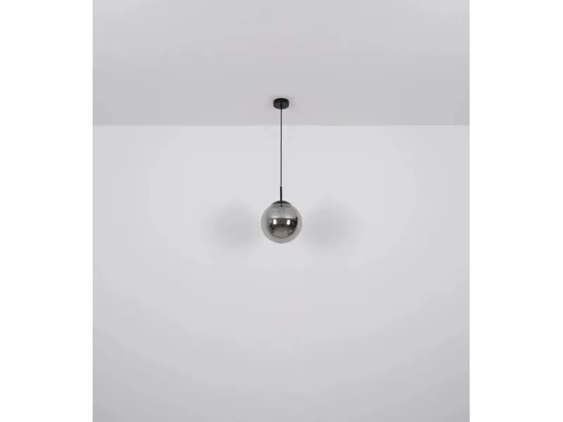 Globo Kücheninseln<Hängeleuchte Samos Schwarz/Rauchfarben Ø 20 cm
