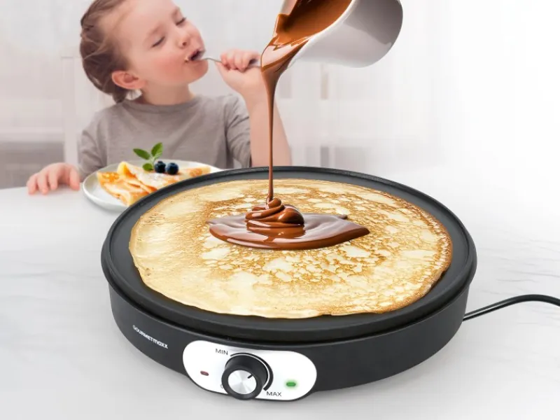Outlet GOURMETmaxx Crepe Maker 1.200 W inkl. Teigverteiler und Crepe-Wender Ø 30 cm