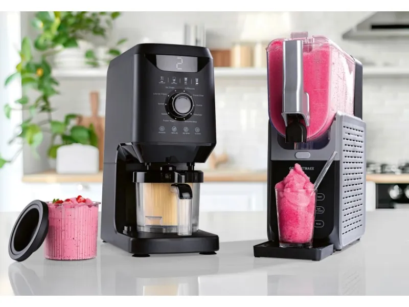 Online GOURMETmaxx Slush-Eismaschine FreezeUp 200 W Schwarz-Grau 2,8 l
