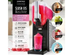 Online GOURMETmaxx Slush-Eismaschine FreezeUp 200 W Schwarz-Grau 2,8 l