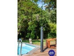 Gre Einhebelmischer<Solardusche aus Aluminium 18 l Schwarz