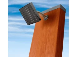 Gre Solardusche aus Aluminium 32 l Holzfarben< Einhebelmischer