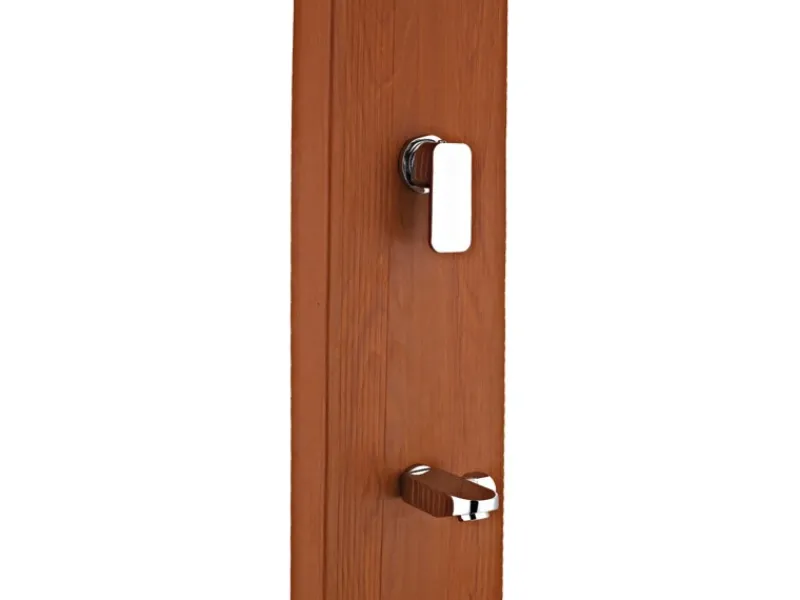 Gre Solardusche aus Aluminium 32 l Holzfarben< Einhebelmischer