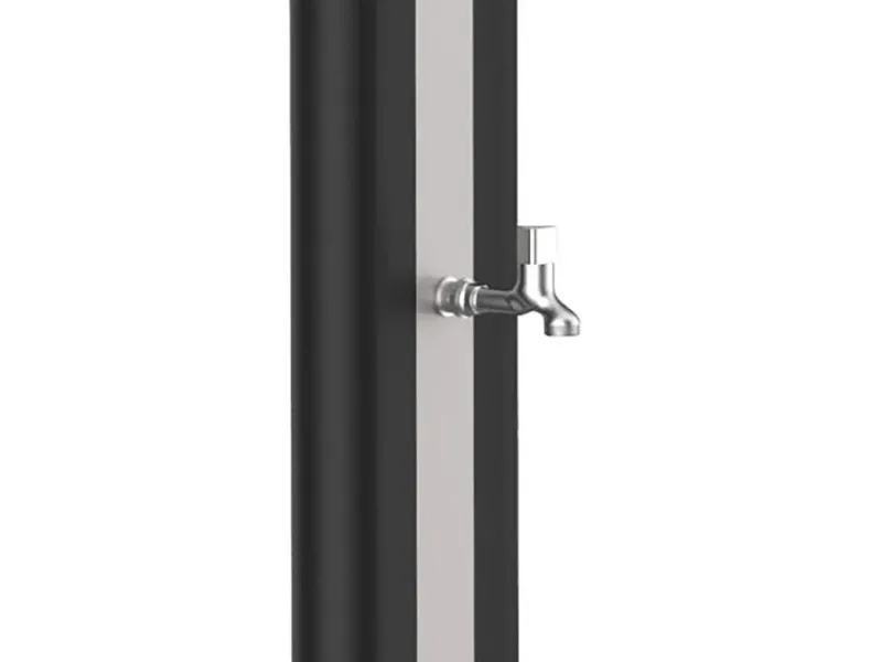 New Gre Solardusche aus PVC 40 l Schwarz