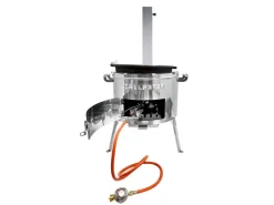 Grillpeter Utschak Set MultiFlame mit18l Kazan und Pfanne-Deckel aus Gusseisen< Pfannen