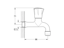 Grohe Wandauslaufventil<Auslaufventil Costa Chrom