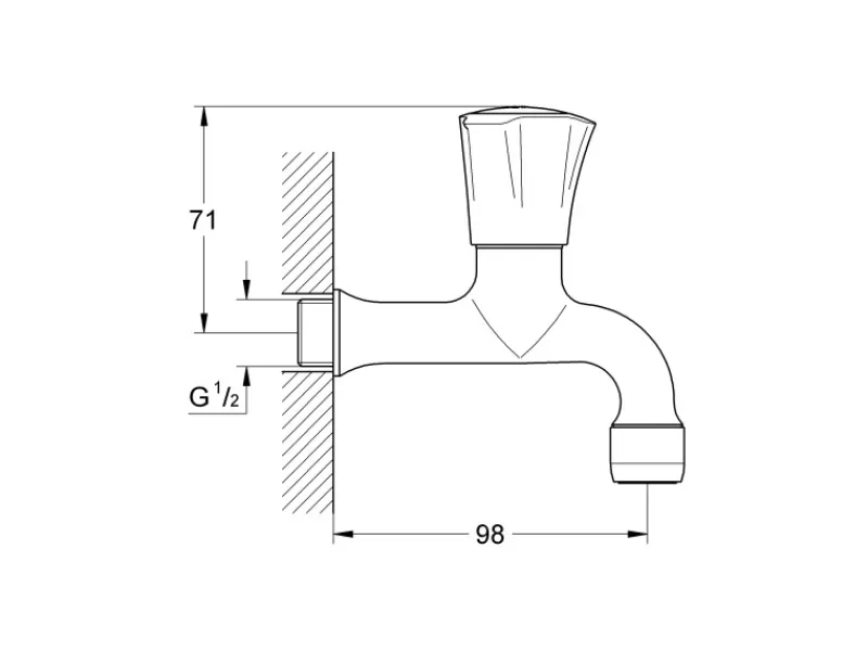 Grohe Wandauslaufventil<Auslaufventil Costa Chrom