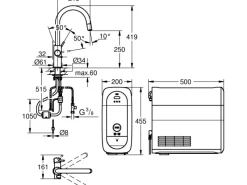 Grohe Zubehör Für Küchenarmatur|Ersatzteile Küchenarmatur<C-Auslauf Starter Kit Blue Home