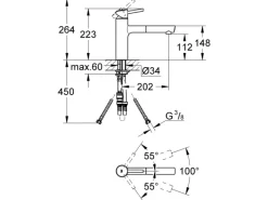Grohe Einhebelmischer<Concetto Küchenarmatur DN 15 mittelhoch m. Schwenkbereich