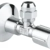 Grohe Eckventil Chrom 1/2" x 3/8" mit Metallgriff< Zubehör Für Küchenarmatur