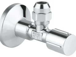 Grohe Eckventil Chrom 1/2" x 3/8" mit Metallgriff< Zubehör Für Küchenarmatur