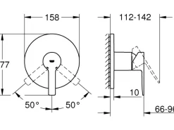 Grohe Einhand-Brausebatterie Lineare Supersteel
