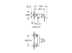 Sale Grohe Einhand-Brausebatterie BauFlow Chrom