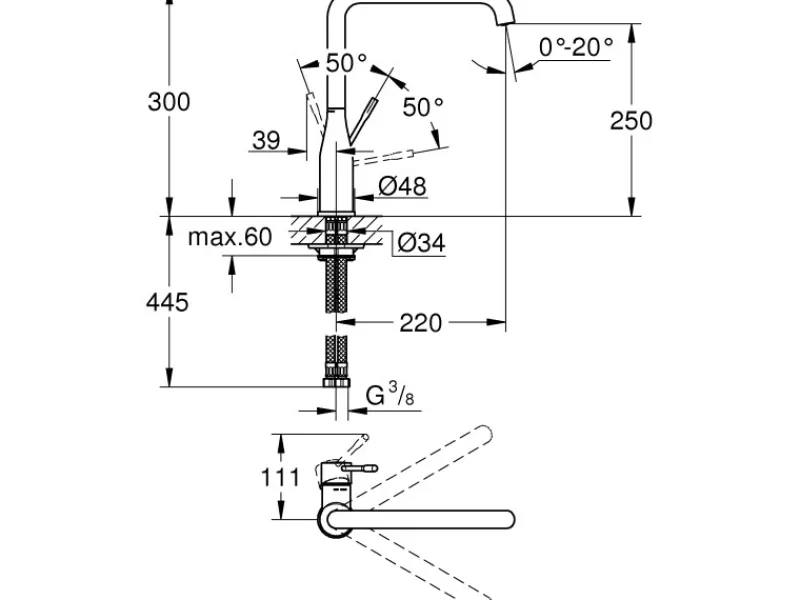 Grohe Einhebelmischer<Einhand-Küchenarmatur Essence