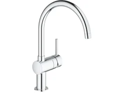 New Grohe Einhand-Spültischbatterie Minta Chrom C-Auslauf