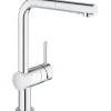 Grohe Einhand-Spültischbatterie Minta Chrom herausziehbarer SpülDusch< Einhebelmischer