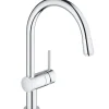 Grohe Einhebelmischer<Einhand-Spültischbatterie Minta Chrom mit herausziehbarer Spülbrause