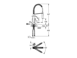 Grohe Einhand-Spültischbatterie Eurocube Professional Chrom< Einhebelmischer