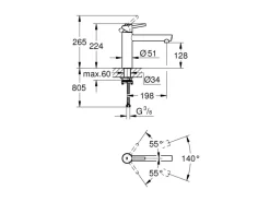 Grohe Einhand-Spültischbatterie Concetto Chrom mit entnehmbarer Armatur