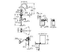 Outlet Grohe Einhand-Spültischbatterie und Boiler Red Duo Size-M Chrom