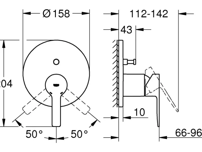 Grohe Einhand-Wannenbatterie Lineare< Einhebelmischer